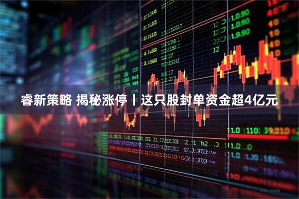睿新策略 揭秘涨停丨这只股封单资金超4亿元