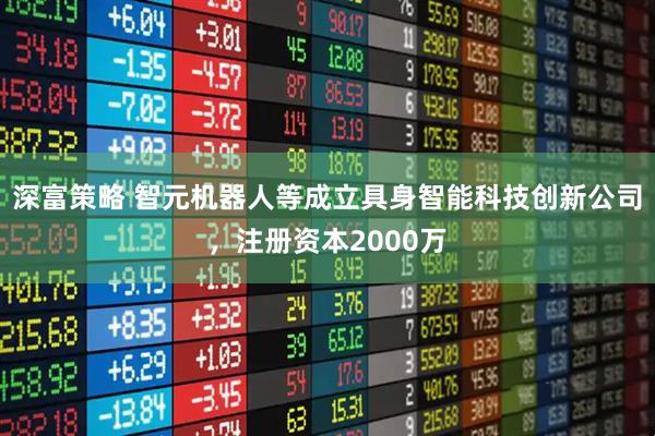 深富策略 智元机器人等成立具身智能科技创新公司，注册资本2000万